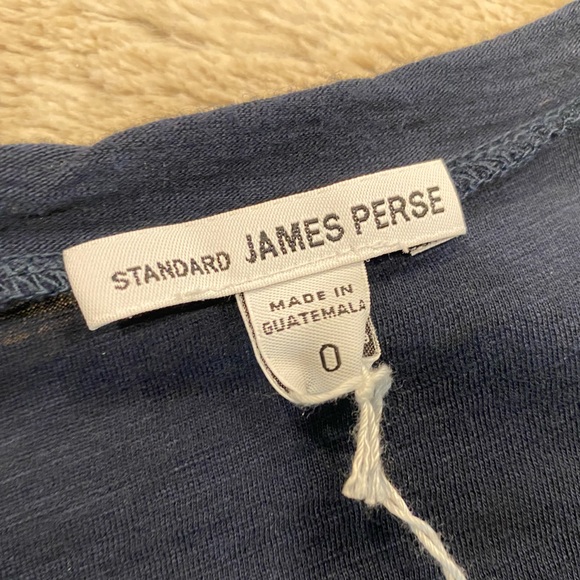 NWT💝JAMES PERSE Deep V-Neck T-Shirt Size 0 - Picture 4 of 6
